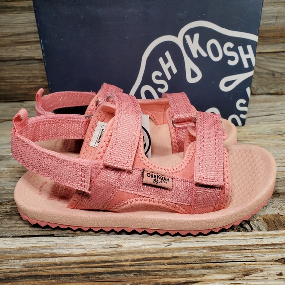 Oshkosh Toddler Girls Stitch Rose Sandals Thongs - Picture 7 of 7